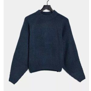 ASOS Navy Mock Neck Sweater Small